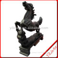 Black Stone Life Size Horse Statues For Sale YL-D297
